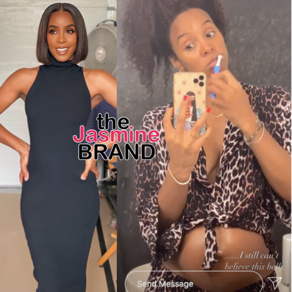 Kelly Rowland Shows Off Baby Bump ‘I Can’t Believe This Belly!’ + Says She’s 6 Months Along