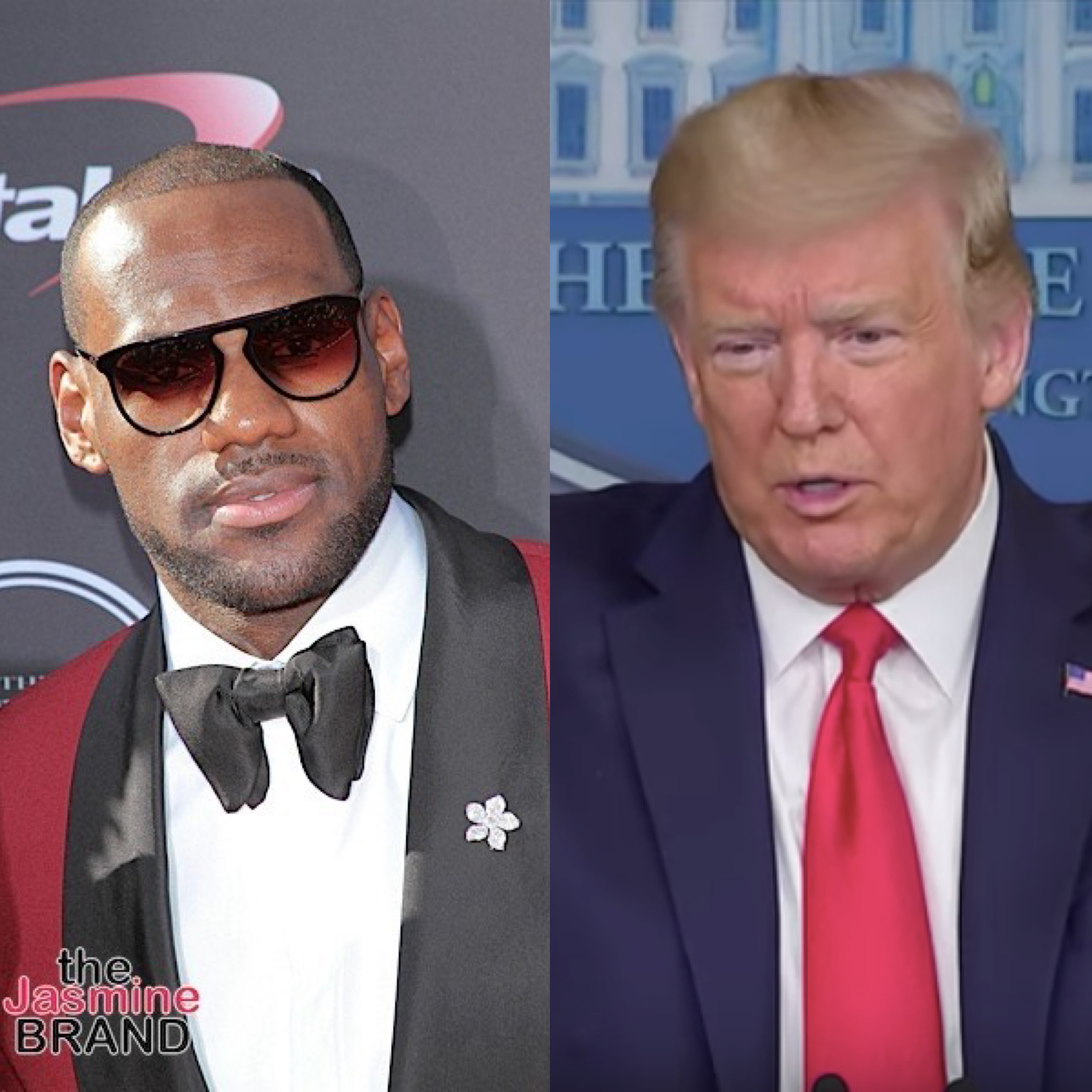 LeBron James reacts to Eminem's slam on President Trump