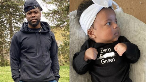 Kevin Hart Criticized For Dressing Newborn Daughter In Profanity-Laced Outfit, He Responds: Y’all Need To Get A Hobby!