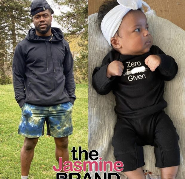 Kevin Hart Criticized For Dressing Newborn Daughter In Profanity-Laced Outfit, He Responds: Y’all Need To Get A Hobby!