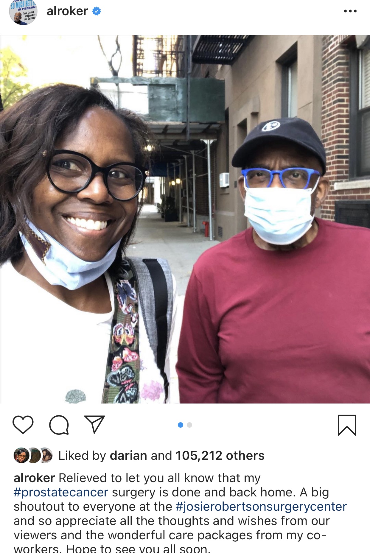 Al Roker Is Back Home After Successful Prostate Cancer Surgery(00)