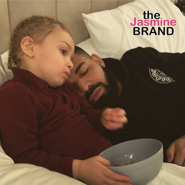 Drake Sweetly Lays On His Three-Year-Old Son Adonis In New Adorable Photo