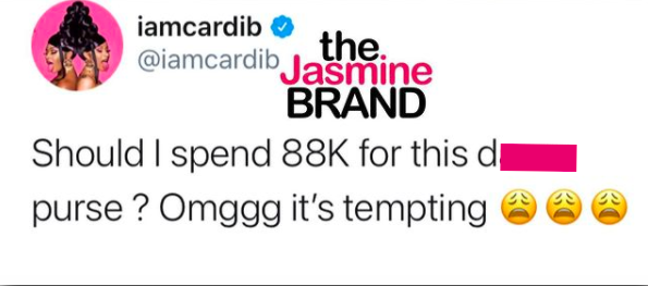 Cardi B Shows Off Controversial 88000 Purse Still Gets Criticized It Aint Even That Cute 