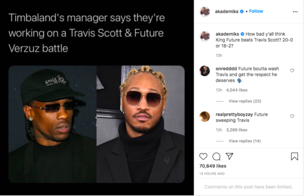 Akademiks travis deals scott