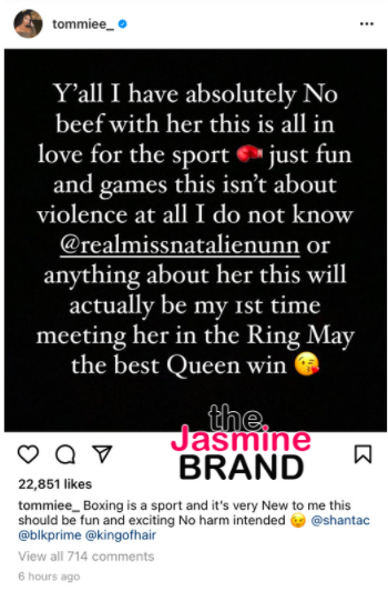 EXCLUSIVE: Natalie Nunn Says Tommie Lee 'Wont Last 5 Seconds' As Reality  Stars Confirm Celebrity Boxing Match - theJasmineBRAND