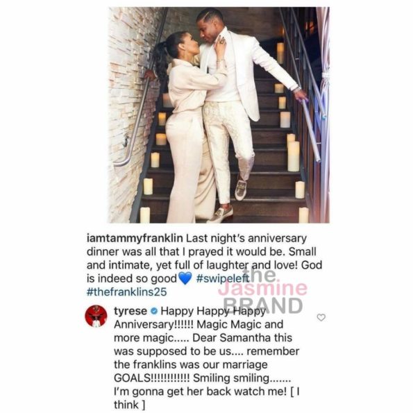 Tyrese Tells Estranged Wife This Was Suppose To Be Us As Kirk Franklin &  His Wife Celebrate 25th Anniversary Post+ Says He Plans To Get Her Back -  theJasmineBRAND