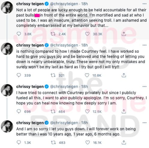 Chrissy Teigen Says She Was An Insecure Troll As She Apologizes For Internet Bullying Courtney Stodden Courtney Responds She Blocked Me On Twitter Thejasminebrand - twitter heaven login roblox
