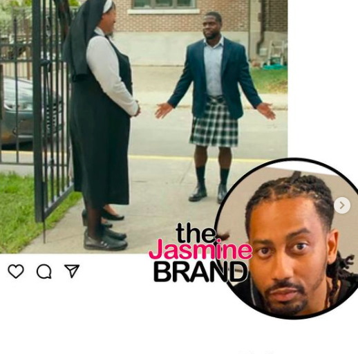 Kevin Hart Called Out By Actor Brandon T. Jackson For Wearing Skirt In ‘Fatherhood’ Film: You’re Gonna Have To Sit Down In The Spiritual Penalty Box