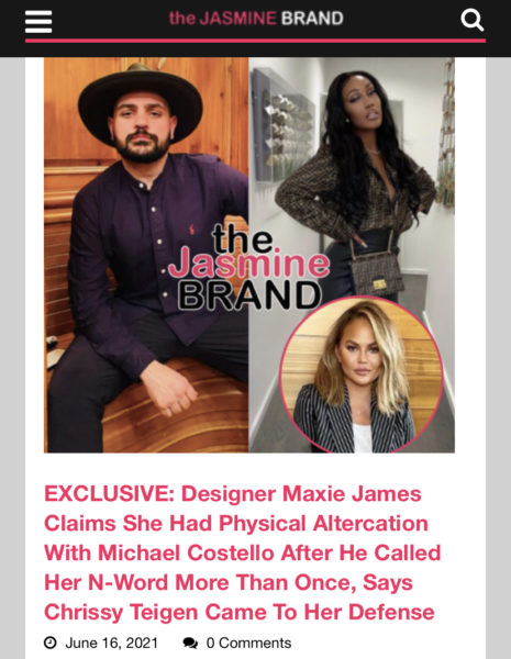 Michael Costello Denies Calling Designer Maxie James The N-Word, Rep ...