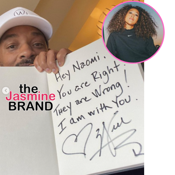 Will Smith Supports Naomi Osaka With Handwritten Note: They Are Wrong!