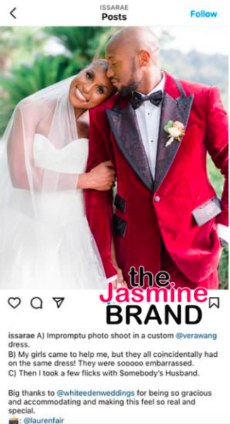 Issa Rae wedding: the actress wore 2 Vera Wang wedding dresses in the South  of France