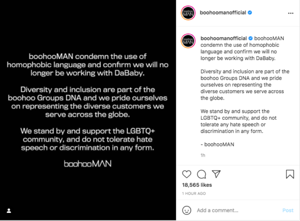 Dababy Dropped By Boohooman For Controversial Statements He Seemingly Responds No Weapon Formed Thejasminebrand