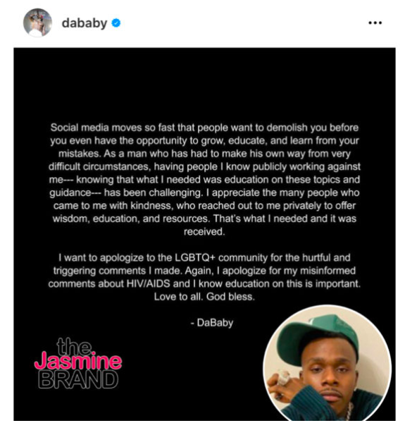 DaBaby Laughs Off Being Canceled In Freestyle To BIA's 'Whole Lotta Money':  N***as Think I'm Somewhere Crying W/ Tissue - theJasmineBRAND