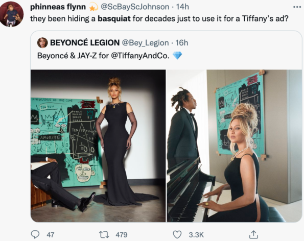 Beyonce Jay Z Criticized After Posing With Basquiat Painting In