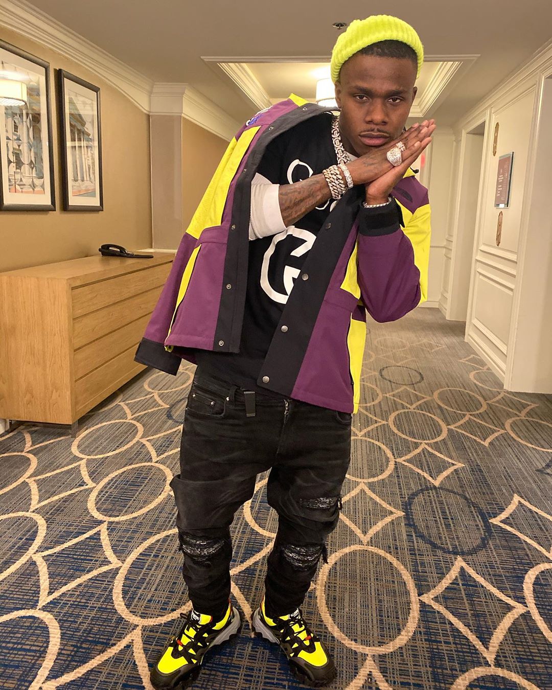 DaBaby Outfit from July 31, 2020