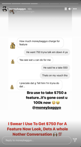 MoneyBagg Yo Says He Charges $100K For A Feature After Previously Charging  $750 - theJasmineBRAND