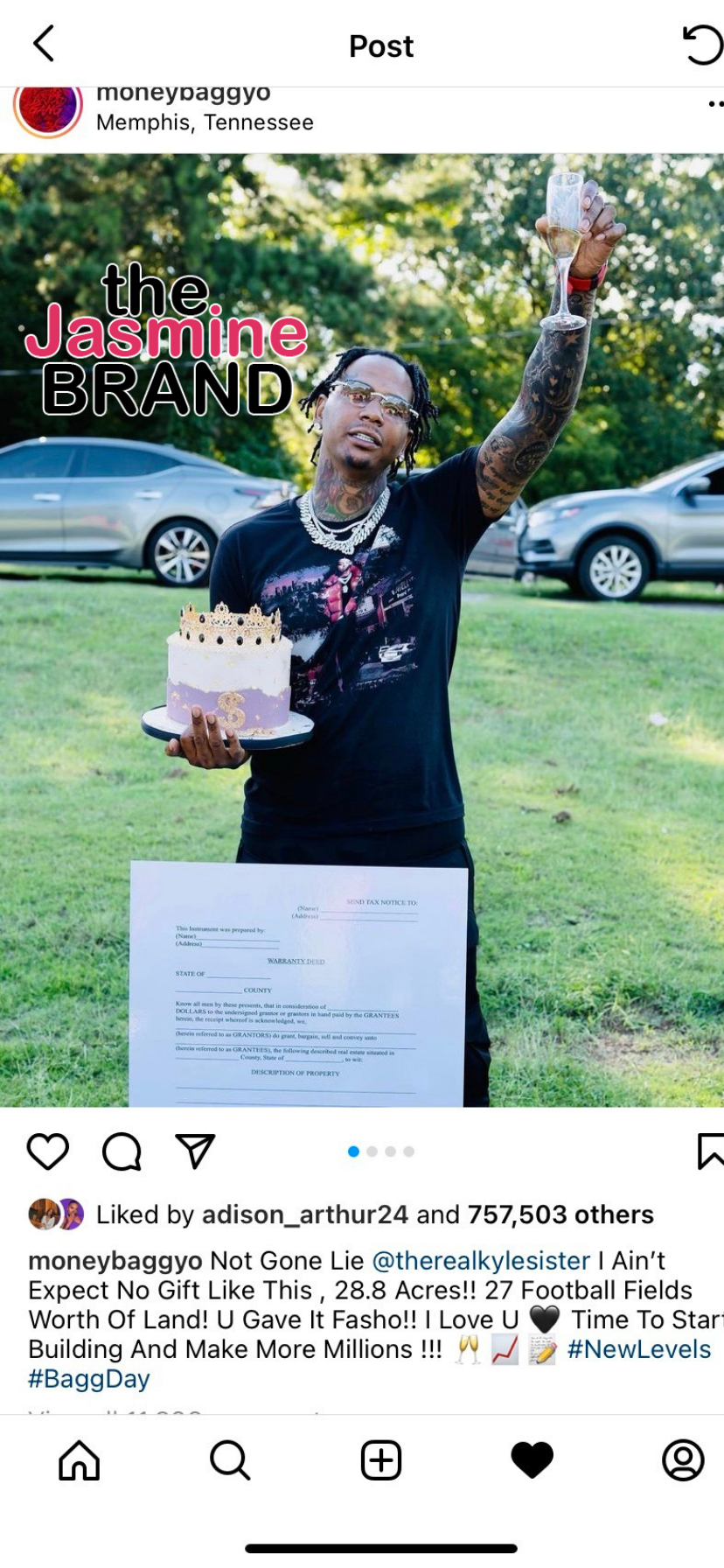 Ari Fletcher Gifted Moneybagg Yo 28.8 Acres of Generational Wealth For His  Birthday - Blavity