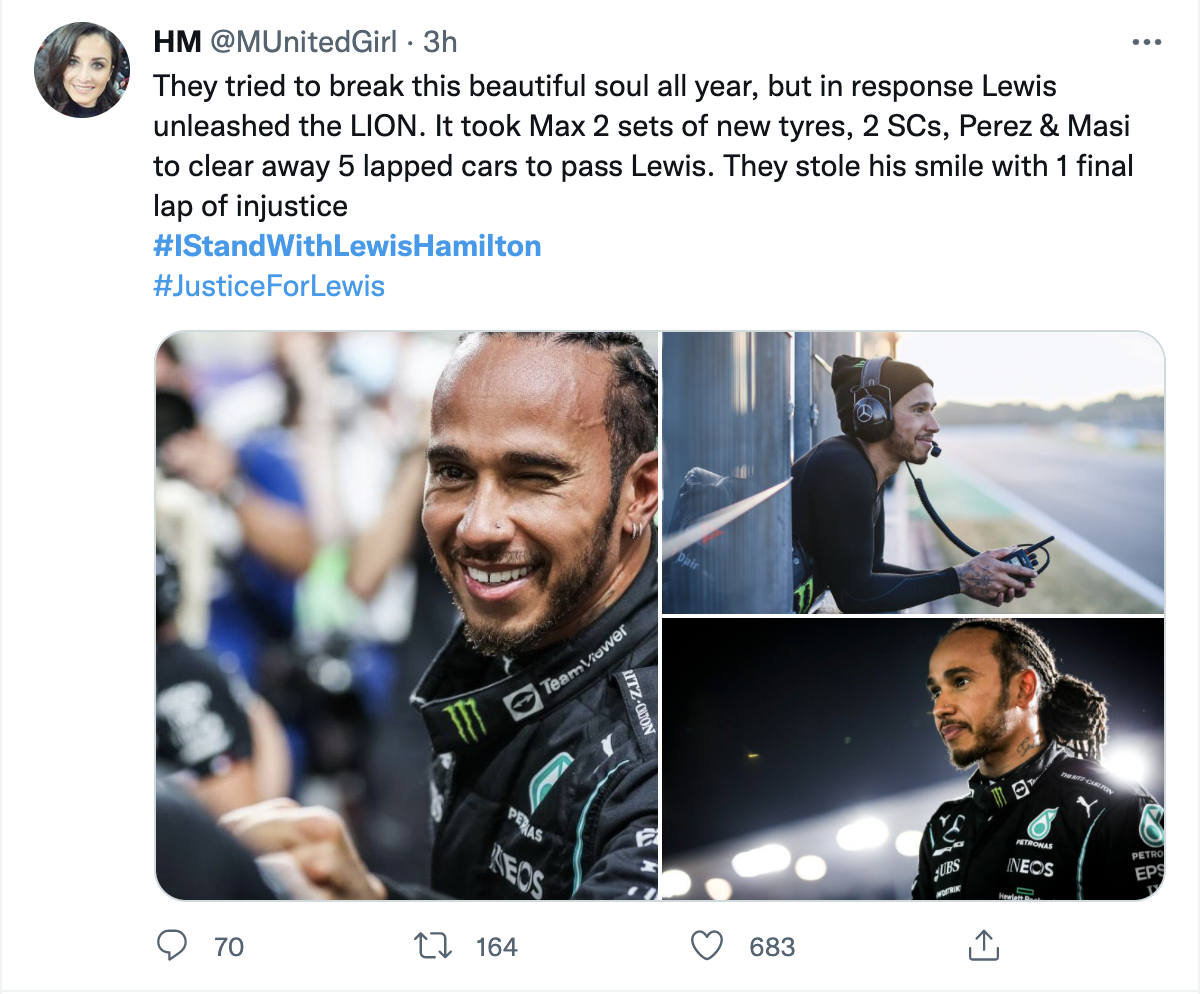 Race Car Driver Lewis Hamilton's Fans Rally Around Him Amid ...