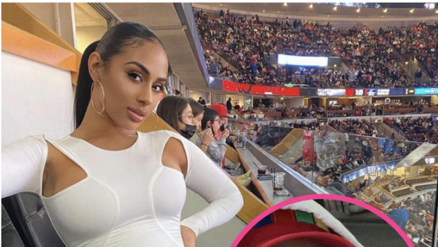 Carmelo Anthony’s Alleged Baby Mama & Daughter Attend One Of His Games 