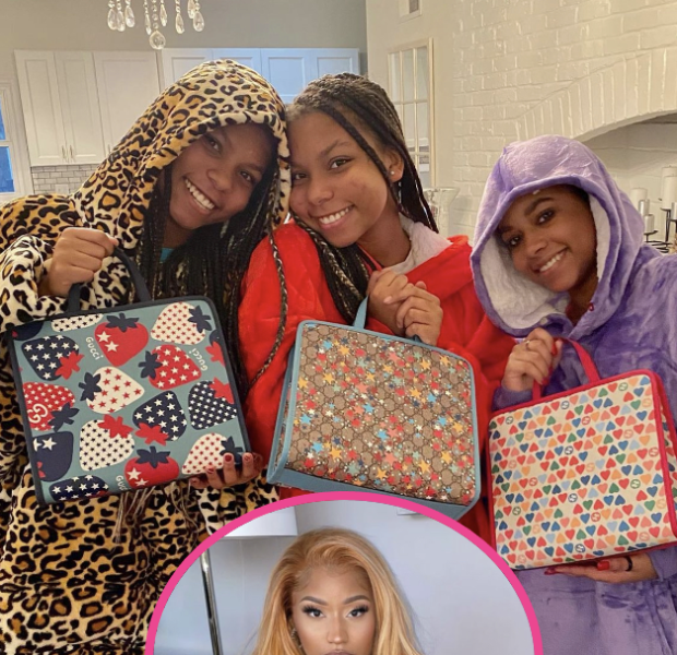 Nicki Minaj Bought Reality Star Gizelle Bryant’s Three Daughters Gucci Handbags For Christmas! [VIDEO]