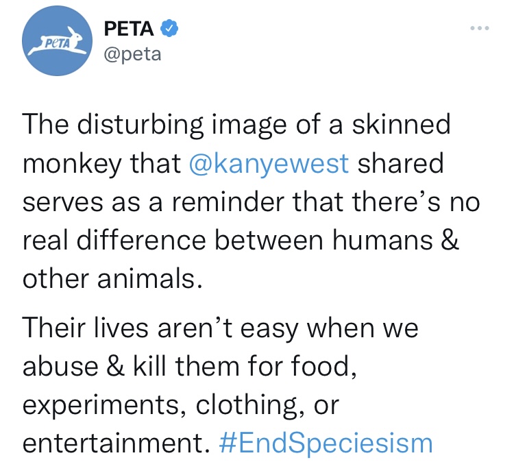 Kanye PETA Slams Rapper For Using Skinned Monkey For Cover Art there
