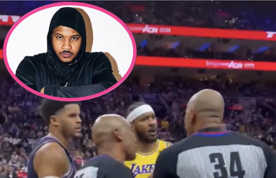 NBA Star Carmelo Anthony Gets Into Heated Argument W/ Sixers Fan Who Called Him A ‘Boy,’ Man Gets Ejected [VIDEO] 