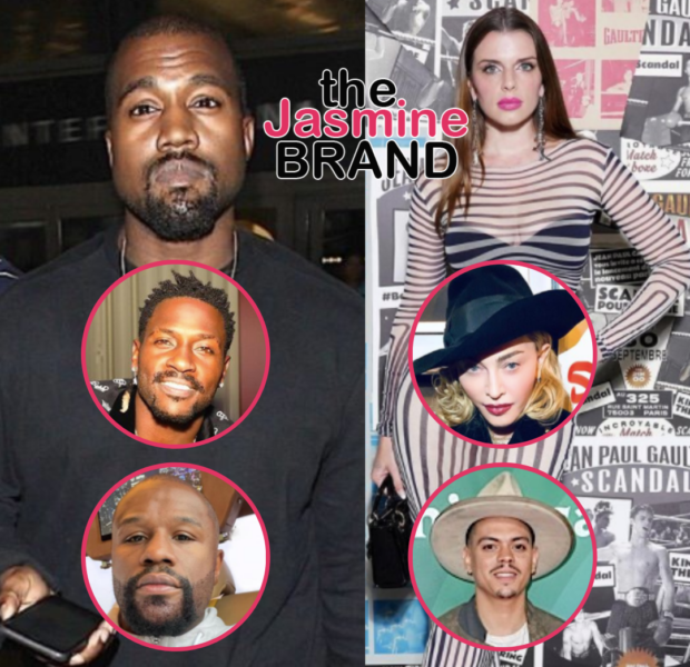 Kanye West & His Girlfriend, ‘Uncut Gems’ Actress Julia Fox, Spend Date Night W/ AB, Floyd Mayweather, Madonna, & Evan Ross