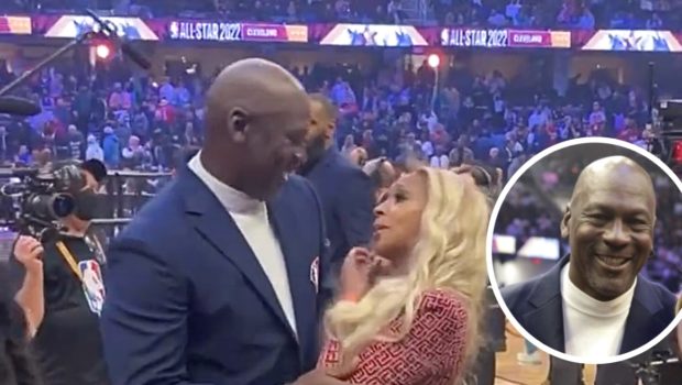 Michael Jordan Seemingly Taps Mary J Blige’s Butt While They Embrace At The NBA All Star Game