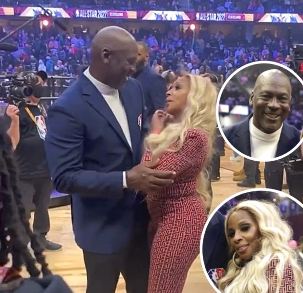 Michael Jordan Seemingly Taps Mary J Blige’s Butt While They Embrace At The NBA All Star Game