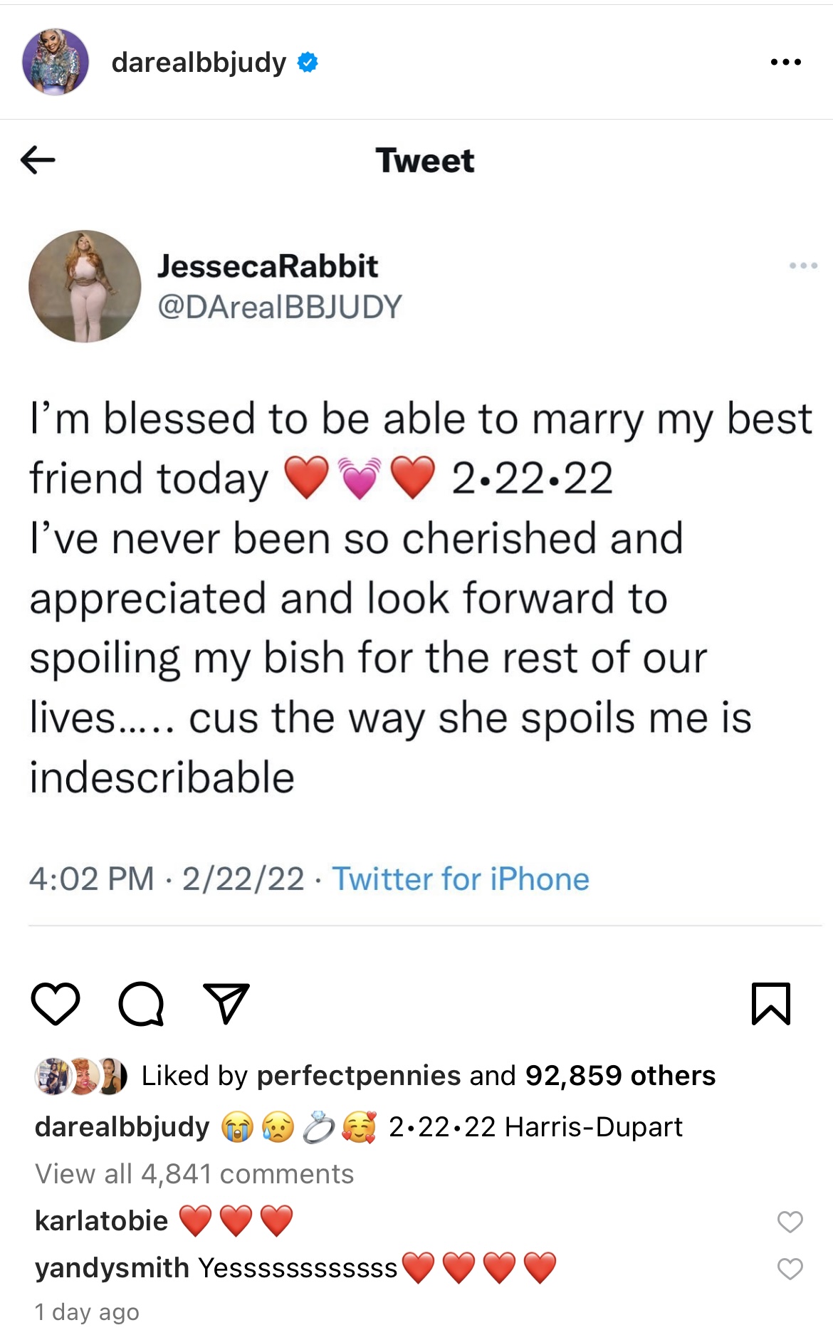 Da Brat & Jesseca 'Judy' Dupart Are Married! theJasmineBRAND
