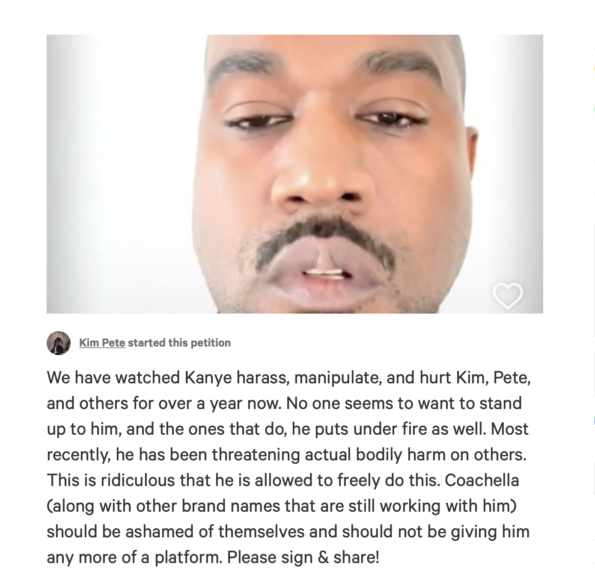 A Petition Calling For Coachella To Pull Kanye Has Nearly 14k