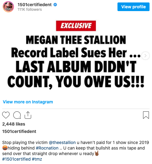 Carl Crawford Calls Megan Thee Stallion An Alcoholic After She