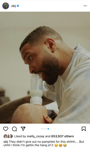 Odell Beckham Jr. Yeni Doğan Oğlunu Besleyen Sevimli Resimleri Paylaştı