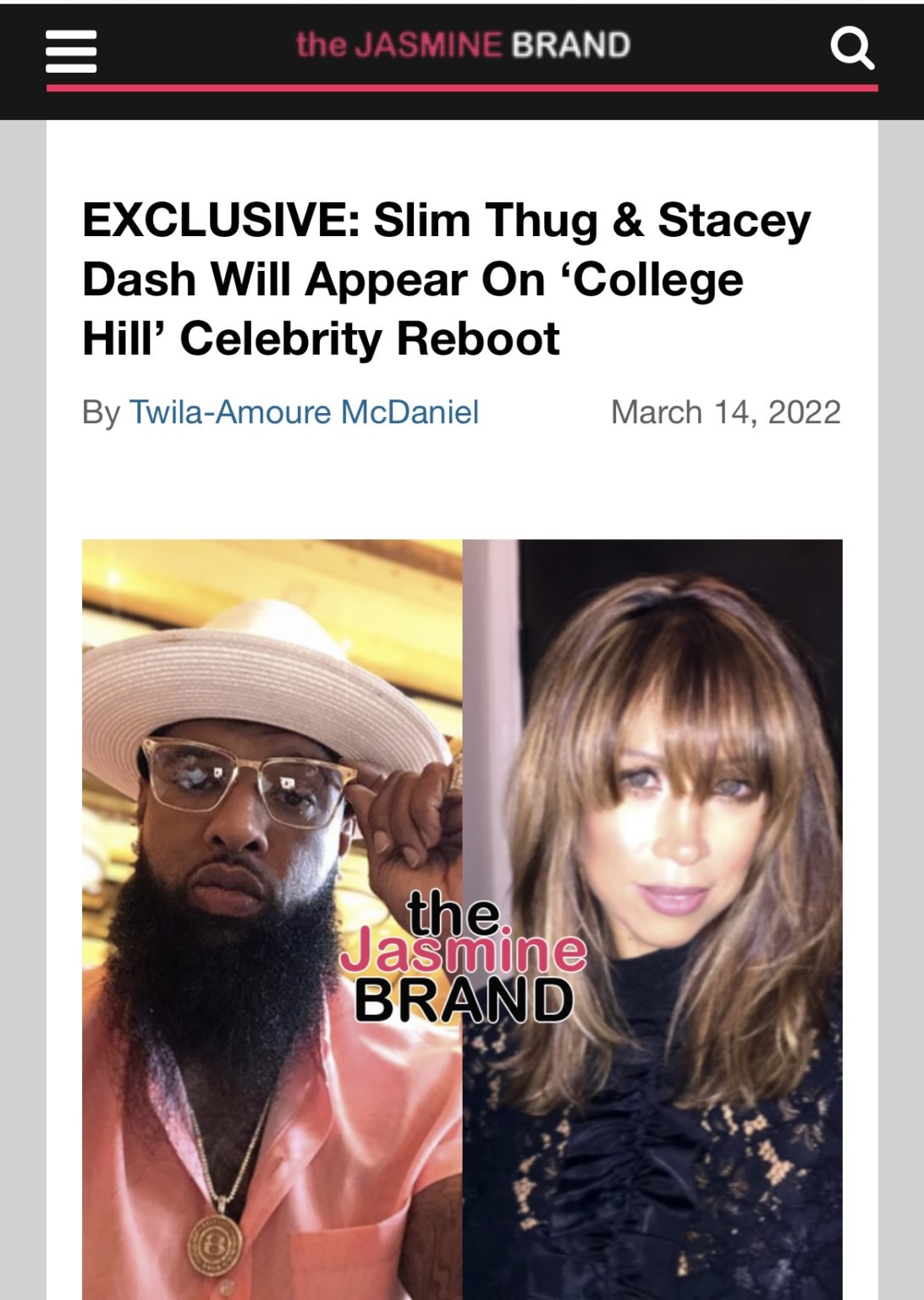 EXCLUSIVE Stacey Dash Quit 'College Hill Celebrity Edition' In The
