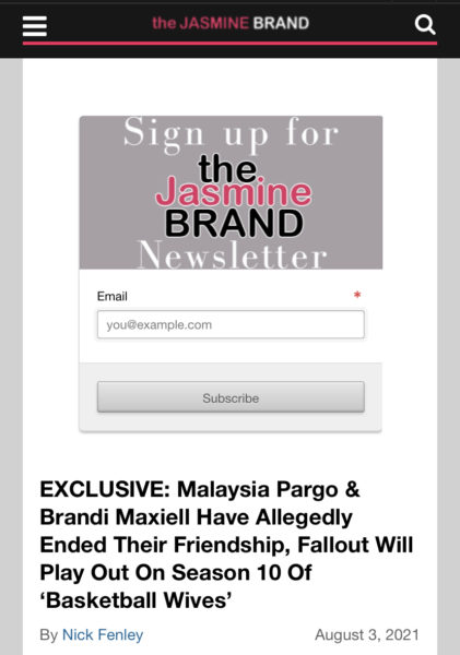 'Basketball Wives' Star Malaysia Pargo, Brandi Maxiell ile Arkadaşlığının Seriden Kovulmasının Ardından Sona Erdiğini Söyledi: Nedense Beni Suçluyor