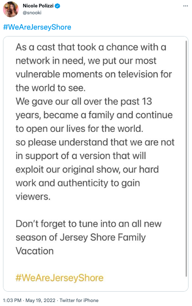 MTV Yapımcı 'Jersey Shore' Yan Yapısı 'Buckhead Shore', + Orijinal Oyuncular, Yeniden Başlatmanın Onaylanmadığı Ortak Açıklaması Yayınladı