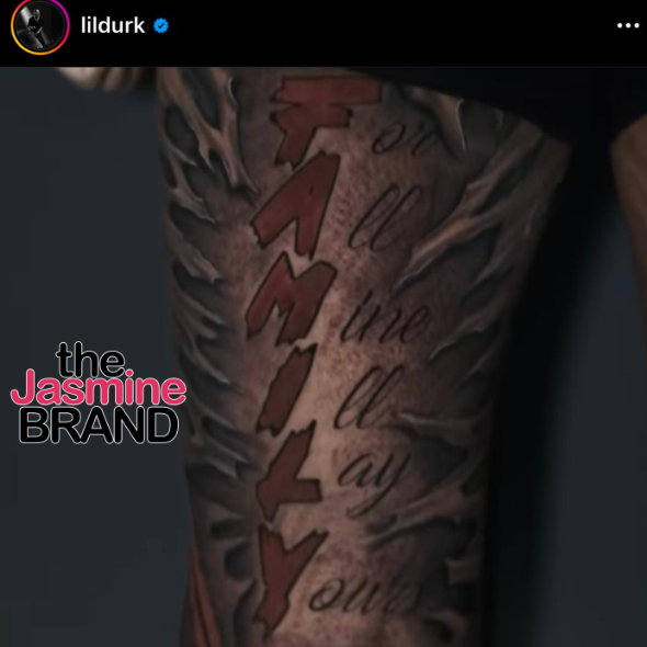 Lil Durks 46 Tattoos  Their Meanings  Body Art Guru  Lil durk Money  bag tattoo Tattoos with meaning