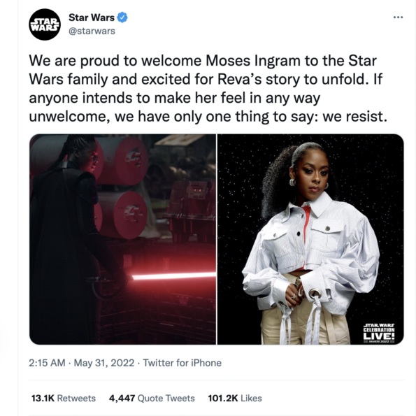 Star Wars Actor Moses Ingram Called Out Toxic Fans & Disney Told