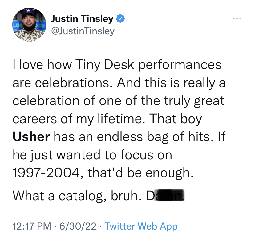 Usher Trends Following His First Tiny Desk Performance [WATCH