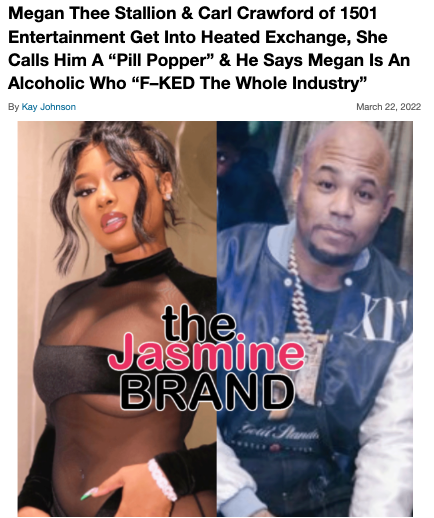 Megan Thee Stallion rips J Prince and Carl Crawford amid her