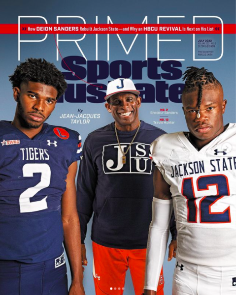 Deion Sanders Graces Sports Illustrated Cover W / HBCU Futbol Oyuncularından Bazıları