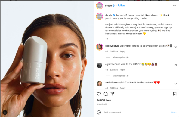 Hailey Bieber Named in Trademark Lawsuit Over Days-Old Rhode Brand