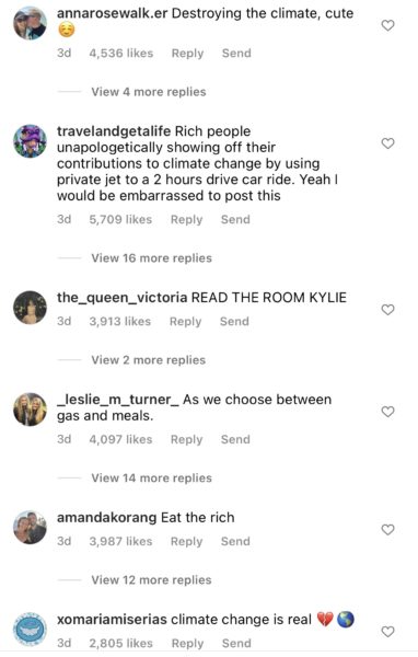 Kylie Jenner, ABD'de Rekor Kıran Sıcak Dalgasının Ortasında Kendisi ve Travis Scotts'ın Özel Jetlerinin Bir Resmini Paylaştıktan Sonra Tepkiyle Karşı Karşıya