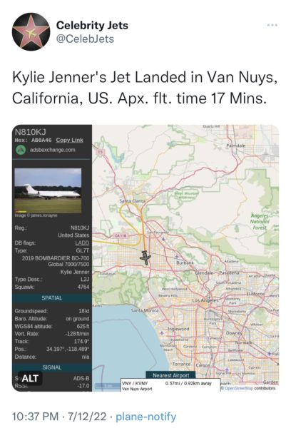 Kylie Jenner, ABD'de Rekor Kıran Sıcak Dalgasının Ortasında Kendisi ve Travis Scotts'ın Özel Jetlerinin Bir Resmini Paylaştıktan Sonra Tepkiyle Karşı Karşıya