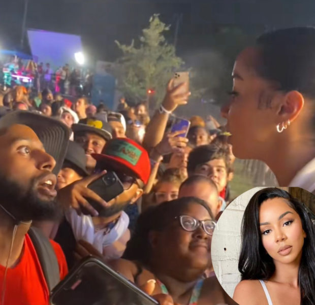Brittany Renner Throws Water In Mans Face During Heated Verbal Altercation [VIDEO]