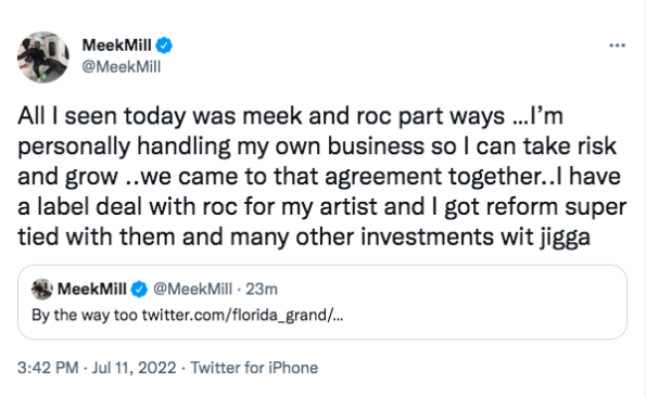 Update: Meek Mill Speaks On Split From Jay-Z’s Roc Nation Management: I