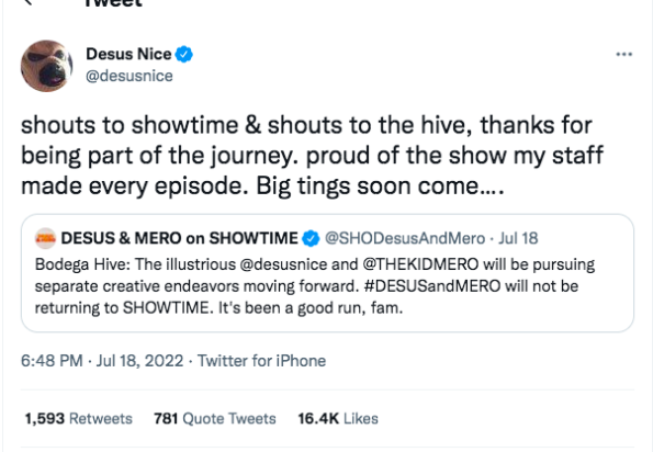 Güncelleme: Desus & Mero Split Onaylandı, Showtime Dizisi 4 Sezon Sonra Bitiriyor