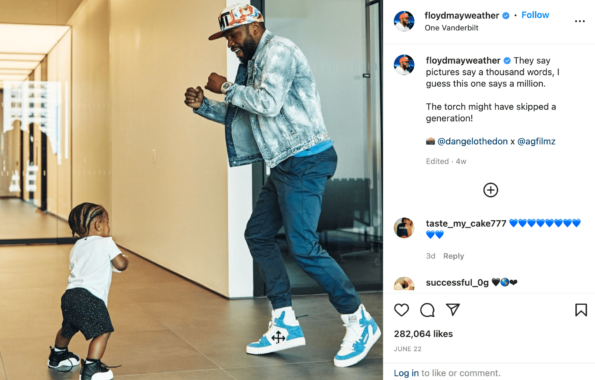 Floyd Mayweather is out shoe shopping with his grandson and NBA