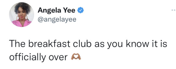 Angela Yee, “Kahvaltı Kulübü” Hakkında Şifreli Mesaj Gönderdi