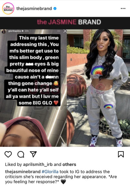 GloRilla Addresses Critics Who Think She Should Have Plastic Surgery To  Alter Her Body: Ain't A D*mn Thing Gone Change! - theJasmineBRAND
